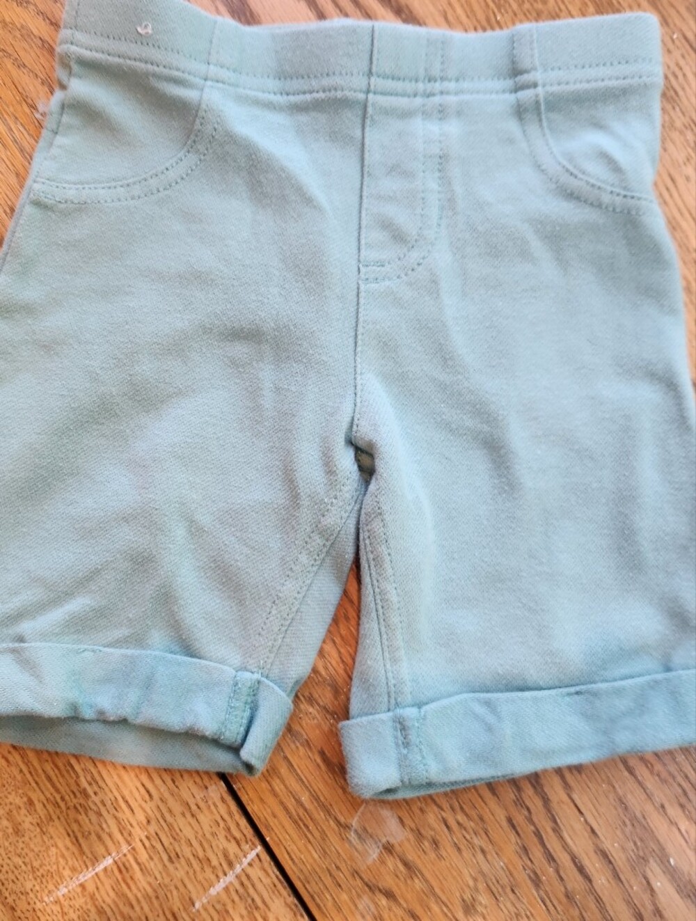Garanimals Teal Knit Cuffed Shorts